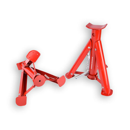Assteunen | Auto assteunen | Bok - 3 Ton - 3-poot - Set van 2 stuk | rood | Max Draagvermogen :3000kg 