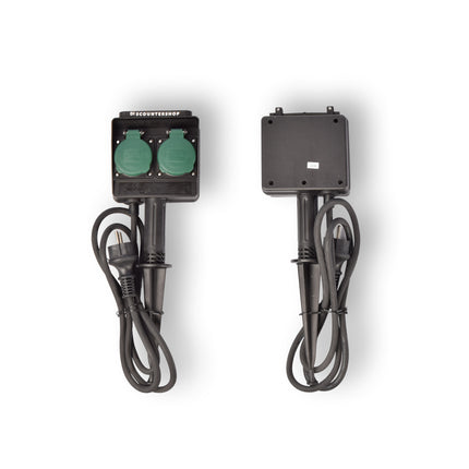 Tuinstopcontact | Buitenstopcontact | 230V | IP44 | Kabellengte: 1,5 m | Waterbestendig | Tuinverlichting | Tuincontactdoos | Tuinspies | 38cm*12cm6.5cm