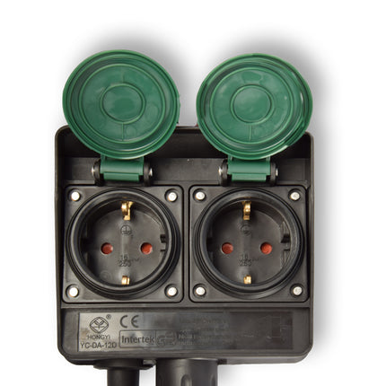 Tuinstopcontact | Buitenstopcontact | 230V | IP44 | Kabellengte: 1,5 m | Waterbestendig | Tuinverlichting | Tuincontactdoos | Tuinspies | 38cm*12cm6.5cm