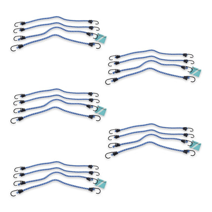 Stevige Spinbinders Set van 20 - Blauw Staal & Elastiek - Maximale Werkbelasting 7kg - Langte - 45cm