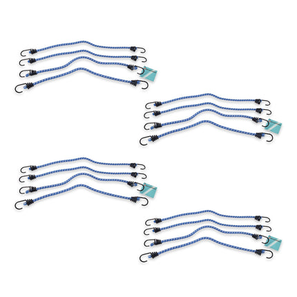 Stevige Spinbinders Set 16 stuks - Blauw Staal & Elastiek - Maximale Werkbelasting 7kg - Langte - 45cm