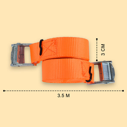 2x | Snelbinder | Spinbinder | Elastiek & metaal | Oranje | spinbinder fiets | Maximale  werklast:100kg | Verstelbaar en Sterk | 2cm*3.5cm*3cm 