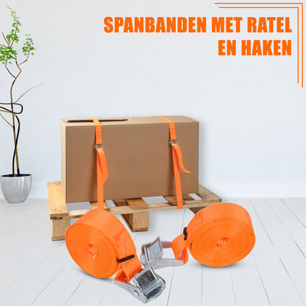 2x | Snelbinder | Spinbinder | Elastiek & metaal | Oranje | spinbinder fiets | Maximale  werklast:100kg | Verstelbaar en Sterk | 2cm*3.5cm*3cm 