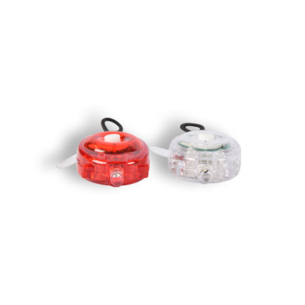 Helderheid en Veiligheid - 16 Fietslampjes Set - Rood & Transparant - inclusief batterijen (2 x CR2016 + 1 x CR2032)