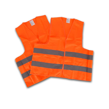 Set van 2 Veiligheidsvest Oranje | Reflectievest | Veiligheids Vest | One size fits all | polyester | Fluorescerend vest
