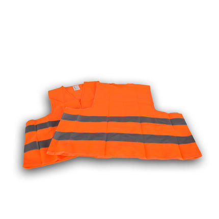 Set van 2 Veiligheidsvest Oranje | Reflectievest | Veiligheids Vest | One size fits all | polyester | Fluorescerend vest
