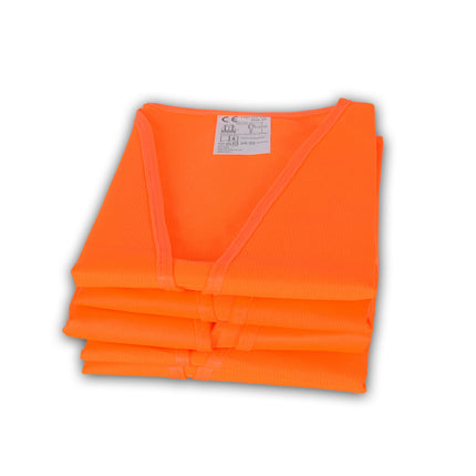 Set Van 5 | Veiligheidsvest | Reflectievest | Fluorescerend vest | Oranje | polyester | Werkkleding en Bescherming