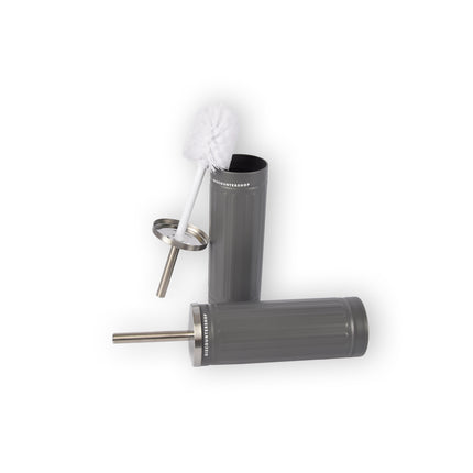 Dubbele Set - WC- Borstel en Houder - Grijze Badkameraccessoires - 38cm x 9cm 