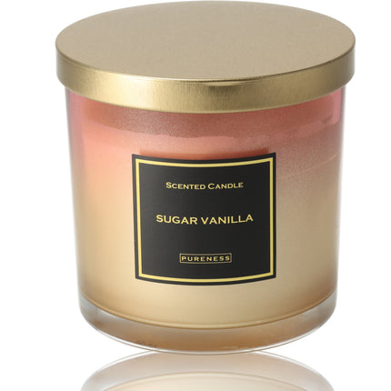 Luxe Geurkaarsen - 45 uur Brandduur - Sugar Vanille Luxe Kaarsen in Glas - Perfecte Geurkaarsen Cadeau voor Haar