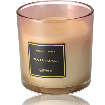 Luxe Geurkaarsen - 45 uur Brandduur - Sugar Vanille Luxe Kaarsen in Glas - Perfecte Geurkaarsen Cadeau voor Haar