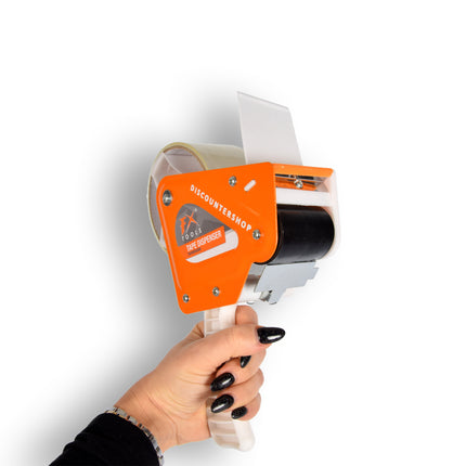 Wit & Oranje Tape Dispenser Set: 5 Stuks met 10 Tapes (15cm x 48cm) - Plakbandhouder - Plastic & Metaal