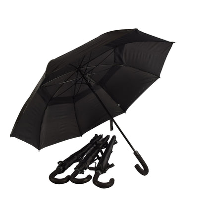 Vier Stuks Paraplu's: Stormbestendig, Groot en Automatisch - 130cm Diameter - Polyester