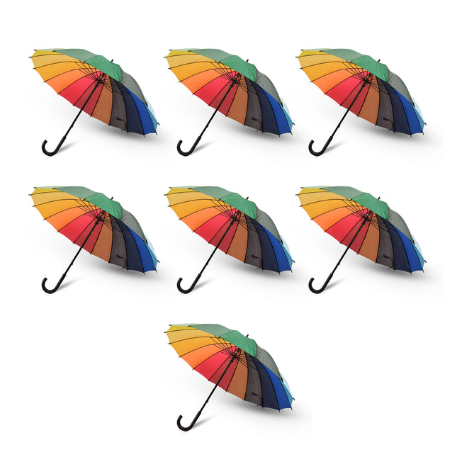 Polyester Stormparaplu | 7x Paraplu | Grote, Stevige Opvouwbare Paraplu | Diameter: 98 cm