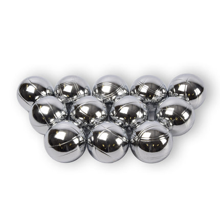 2 Sets Jeu-de-boulesset | 6 Stuks Jeu-de-boulesset met Jack/Cochonnet, Maatpen en Draagtas per Stuk - 7,3 cm Bal Diameter - Koffer: 22,5 cm x 14,5 cm x 7 cm