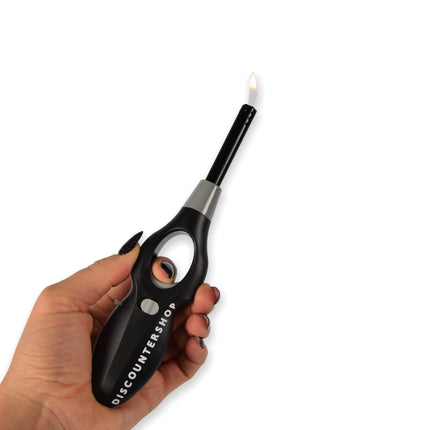 Pakket van 4 Zwarte Kunststof Elektrische Aanstekers - Optimaal voor BBQ en Keuken - Afmetingen 4.5cm x 19cm