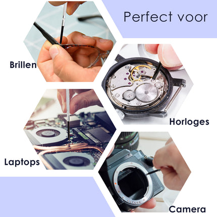 11 Delige | Schroevendraaierset | Precisie | Schroevendraaiers | Gereedschapset | Voor Smartphone, Brillen, Camera en meer