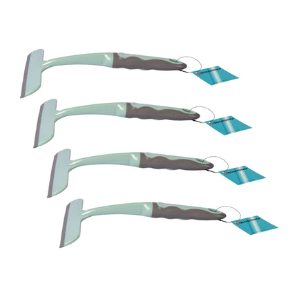 Prachtige Groene Raamreiniger Set van 4 Stuks | Rubber en Kunststof | 16cm x 2cm x 26cm | Biedt grondige reiniging aan voor Binnen en Buiten | Brengt Helderheid in Jouw Wereld