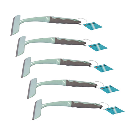 Krachtige Groene Raamreiniger Set | 5 Stuks | Robuust Rubber en Kunststof | 16cm x 2cm x 26cm | Geavanceerde Frame Cleaner | Veelzijdig Gereedschap Voor  De Ware glans van ramen 