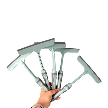 Krachtige Groene Raamreiniger Set | 5 Stuks | Robuust Rubber en Kunststof | 16cm x 2cm x 26cm | Geavanceerde Frame Cleaner | Veelzijdig Gereedschap Voor  De Ware glans van ramen 