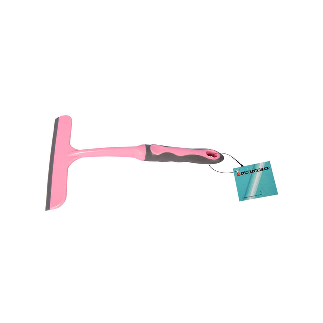 Roze Raamreiniger Deluxe | Lichtgewicht | 16cm x 2cm x 26cm | Multifunctioneel Schoonmaakgereedschap van Rubber & Kunststof | Ultieme Glazenwasser Waar Reinheid Perfectie Ontmoet