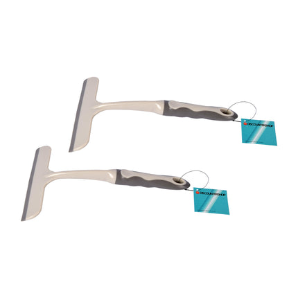 Optimaliseer Uw Schoonmaakroutine met Onze Set van 2 Witte Raamreinigers | 16cm x 2cm x 26cm | Gemaakt van Stevig Rubber en Kunststof | Efficiënte Vensterwisser voor een Streeploze Glans