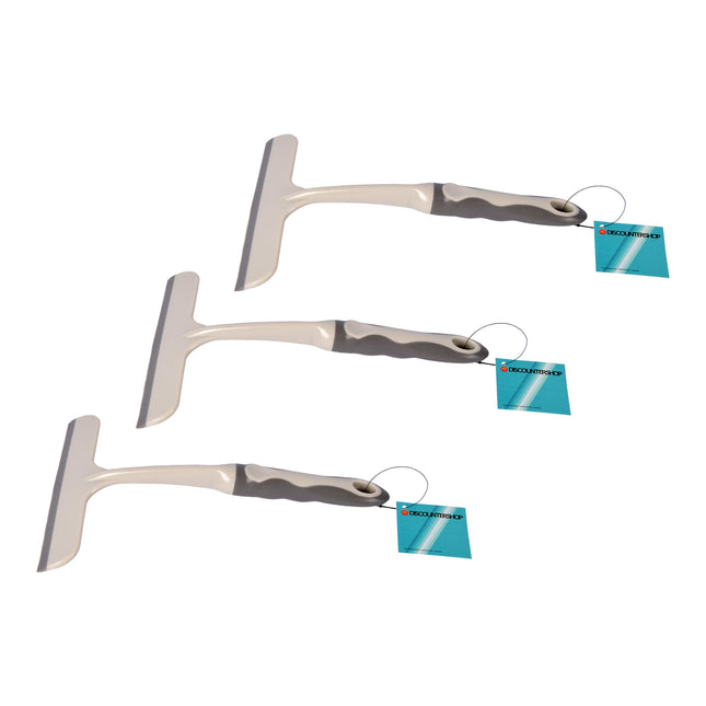 Verbeter Uw Schoonmaakroutine met Witte Raamreiniger Set | 3 Stuks | 16cm x 2cm x 26cm | Gemaakt van Premium Rubber en Kunststof | Efficiënte Vensterreiniger voor een Kristalheldere Uitstraling