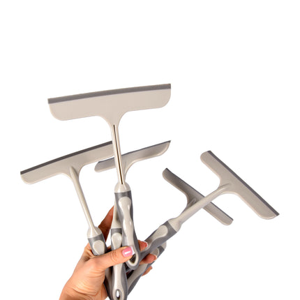Ongeëvenaarde Schoonmaak Prestaties Met 5-Delige Witte Raamreiniger Set |16cm x 2cm x 26cm | Rubber en Kunststof | Perfect Voor Alle Soorten Oppervlakken | Voor Een Kristalheldere Uitstraling Zonder Moeite 