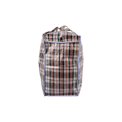 Ruime Opbergtassen voor Kleding, Speelgoed en Wassen - Set van 5 - 65L, 50cm x 48cm x 28cm, Rood & Zwart, Ritsluiting | Organiseer je Leven!
