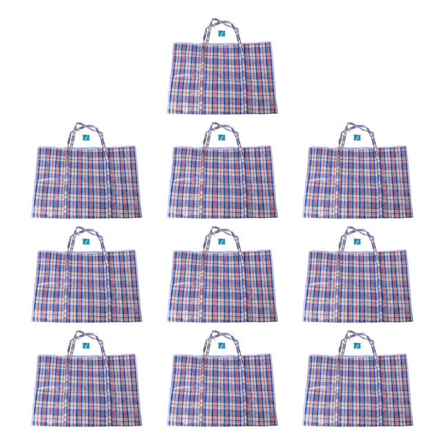 10 Opbergtassen - Handige Wastas Set - 95L - Blauw, Wit & Rood - 70cm x 48cm x 28cm - Sterke Constructie