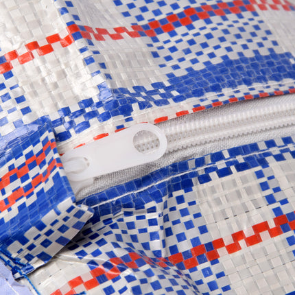10 Opbergtassen - Handige Wastas Set - 95L - Blauw, Wit & Rood - 70cm x 48cm x 28cm - Sterke Constructie