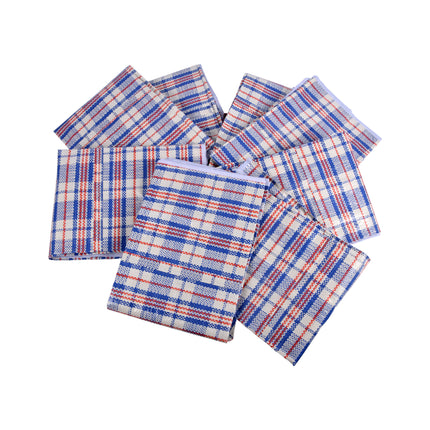 Handige Set van 8 Opbergtassen XXL - 95L - Blauw, Wit & Rood - Met Ritssluiting - 70cm x 48cm x 28cm - XXL Shopper Tas