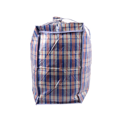 Handige Set van 8 Opbergtassen XXL - 95L - Blauw, Wit & Rood - Met Ritssluiting - 70cm x 48cm x 28cm - XXL Shopper Tas