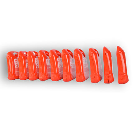 10x | Compacte Rode EHBO-Kit voor Onderweg - Verbanddoos met 19 Stuks - Verbandkast | 10cm x 3cm x 13cm  