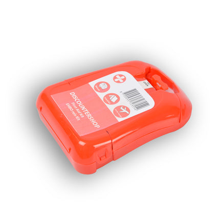 Compacte Rode EHBO-Kit voor Onderweg - Verbanddoos met 19 Stuks – EHBO set | Verbandkast | 10cm x 3cm x 13cm