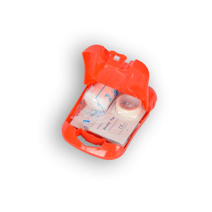 Compacte Rode EHBO-Kit voor Onderweg - Verbanddoos met 19 Stuks – EHBO set | Verbandkast | 10cm x 3cm x 13cm