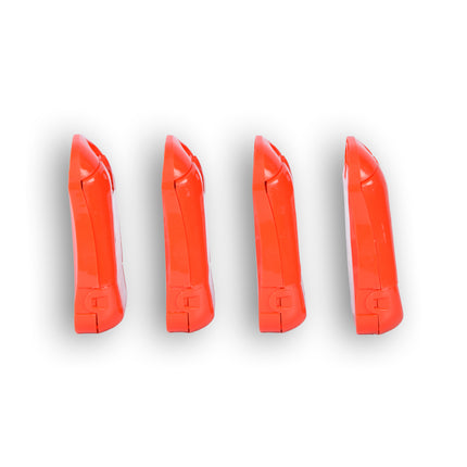 4x | Compacte Rode EHBO-Kit voor Onderweg - Verbanddoos met 19 Stuks - EHBO-Koffer | 10cm x 3cm x 13cm