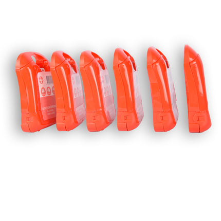 6x | Compacte Rode EHBO-Kit voor Onderweg - Verbanddoos met 19 Stuks - Verbandkast | 10cm x 3cm x 13cm