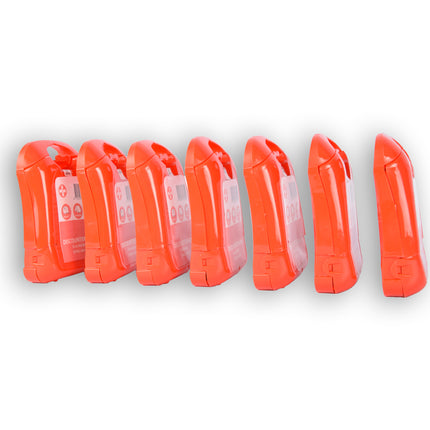 7x | Compacte Rode EHBO-Kit voor Onderweg - Verbanddoos met 19 Stuks - Verbandkast | 10cm x 3cm x 13cm 