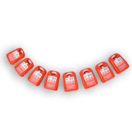 8x | Compacte Rode EHBO-Kit voor Onderweg - Verbanddoos met 19 Stuks - Verbandkast | 10cm x 3cm x 13cm 