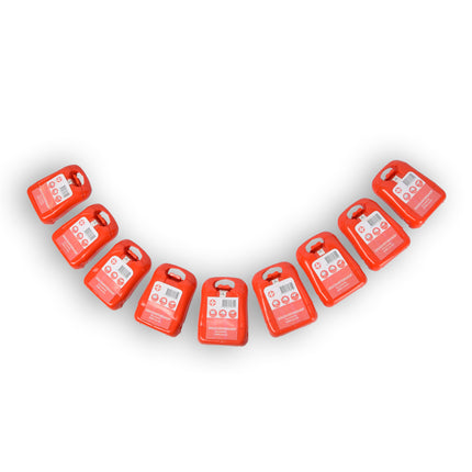 9x | Compacte Rode EHBO-Kit voor Onderweg - Verbanddoos met 19 Stuks - Verbandkast | 10cm x 3cm x 13cm  