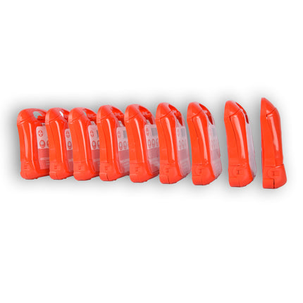 9x | Compacte Rode EHBO-Kit voor Onderweg - Verbanddoos met 19 Stuks - Verbandkast | 10cm x 3cm x 13cm  