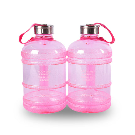 Drinkfles | Waterfles | Met Handvat en Clipsluiting | 12cm*24.5 cm*24.5 cm | Chique Roze | BPA-Vrij