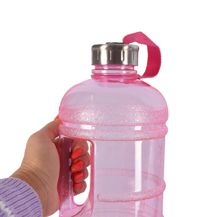 Drinkfles | Waterfles | Met Handvat en Clipsluiting | 12cm*24.5 cm*24.5 cm | Chique Roze | BPA-Vrij