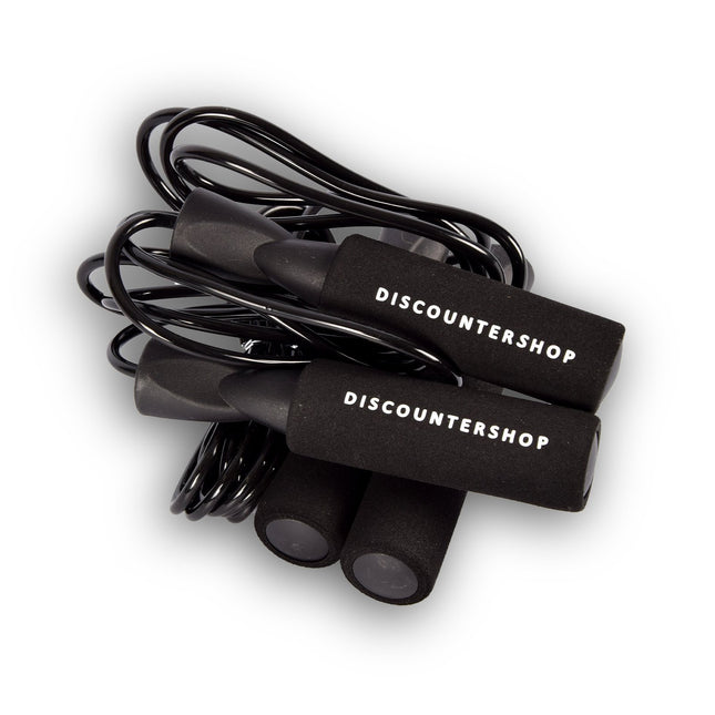 Zwart Verstelbaar Springtouw -  2.74 cm Lengte, 246 gram Gewicht - Perfecte Training voor Conditie & Spieren 