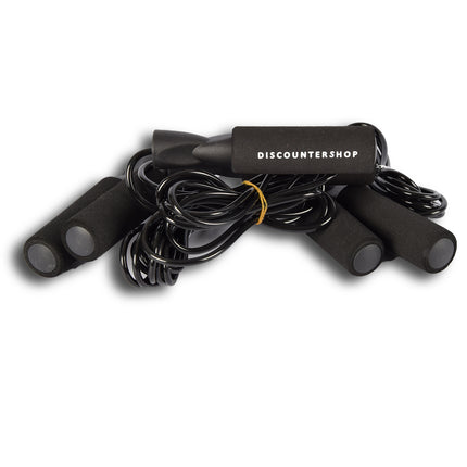 Fitness Springtouwen Pakket -  3x Springtouw - Kunststof - Zwart -  2.74 cm lengte - Voor Fit & Gezond Thuis Trainen