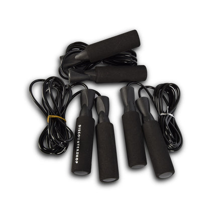 Fitness Springtouwen Pakket -  3x Springtouw - Kunststof - Zwart -  2.74 cm lengte - Voor Fit & Gezond Thuis Trainen