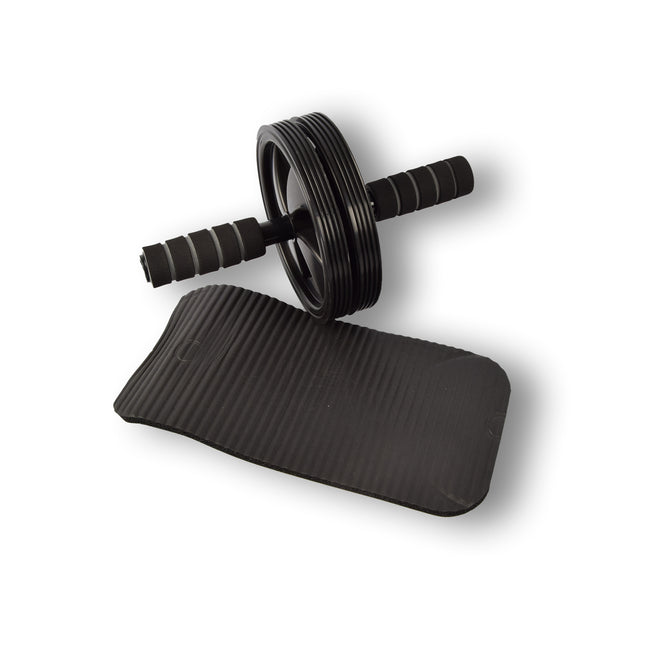 Hoogwaardig Trainingswiel Buikspier Apparaat - Effectieve Buikspiertrainer - Zwart - 18 cm Breed - Kunststof - 305 g Gewicht
