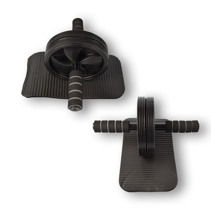 Hoogwaardig Trainingswiel Buikspier Apparaat - Effectieve Buikspiertrainer - Zwart - 18 cm Breed - Kunststof - 305 g Gewicht