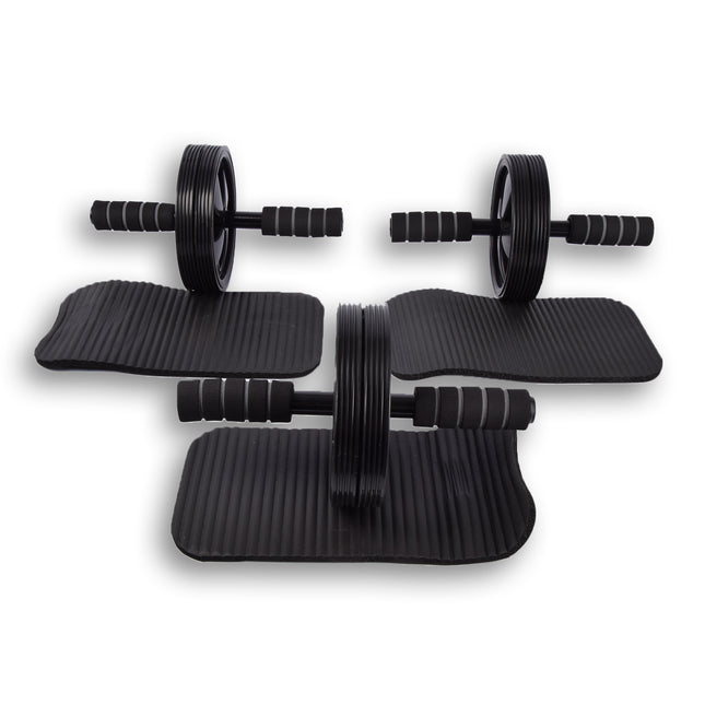 Effectief Trainingswiel Buikspier Apparaat - Buikspiertrainer en Ab Trainer - Kleurrijk en Lichtgewicht - 25cm x 2.5cm - Set van 3