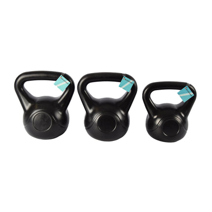 Zwarte Kettlebell 10kg | Robuuste Kunststof en Cement Gevuld Trainingsgewicht voor Gevorderde Kracht en Cardio Training |  28 cm Hoog | 25 cm Lang | 19 cm Breed | Ideaal Trainingsgewicht Halter voor Mannen & Vrouwen 